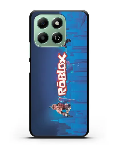 Чехол Roblox (Роблокс) - Синий город силиконовый для Honor X6b