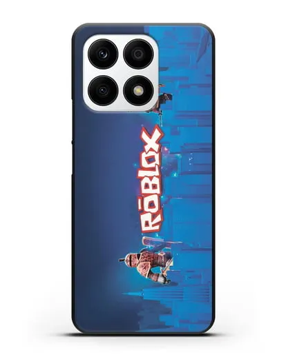 Чехол Roblox (Роблокс) - Синий город силиконовый для Honor X8a