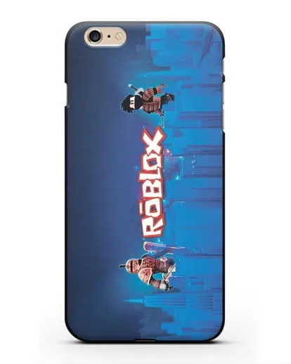 Чехол Roblox (Роблокс) - Синий город силиконовый для iPhone 6s Plus