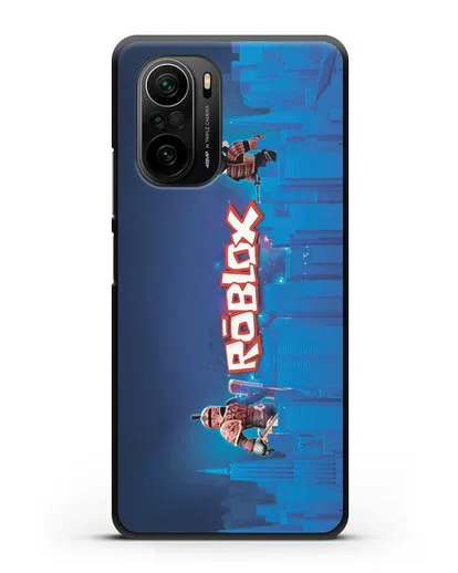 Чехол Roblox (Роблокс) - Синий город силиконовый для Xiaomi Poco F3