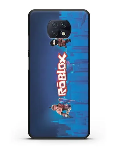 Чехол Roblox (Роблокс) - Синий город силиконовый для Xiaomi Redmi Note 9T