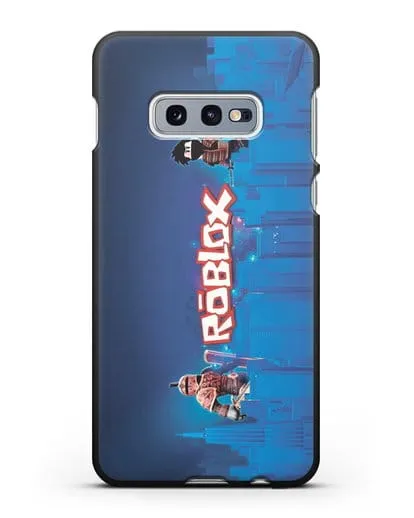 Чехол Roblox (Роблокс) - Синий город силиконовый для Samsung Galaxy S10e [SM-G970F]