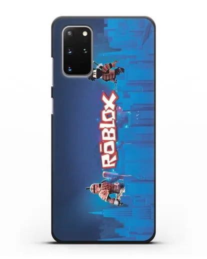 Чехол Roblox (Роблокс) - Синий город силиконовый для Samsung Galaxy S20 Plus [SM-G985F]
