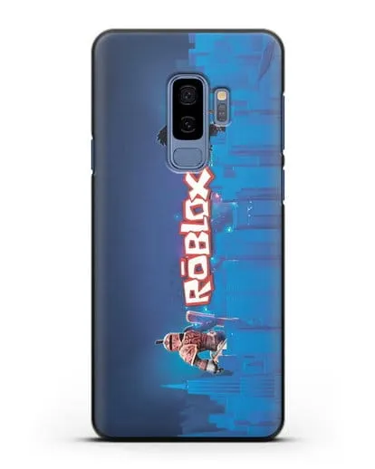 Чехол Roblox (Роблокс) - Синий город силиконовый для Samsung Galaxy S9 Plus [SM-G965F]