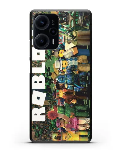 Чехол с дизайном Roblox (Роблокс) силиконовый для Xiaomi Poco F5