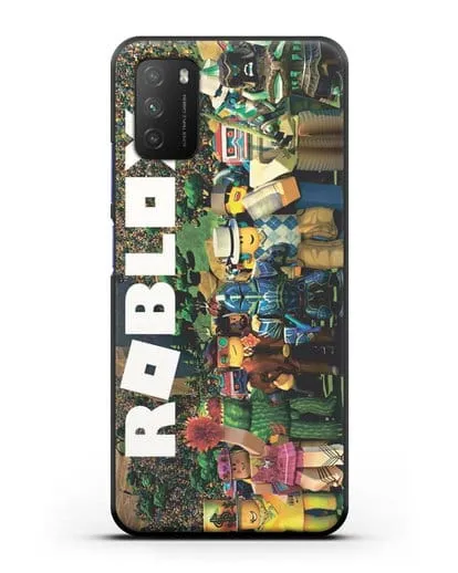 Чехол с дизайном Roblox (Роблокс) силиконовый для Xiaomi Poco M3