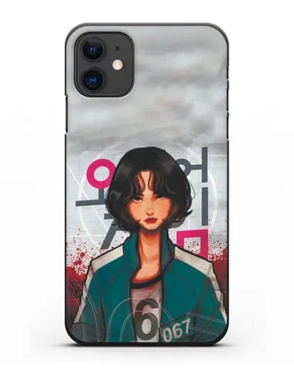 Чехол Игра в кальмара - Игрок 67 силиконовый для iPhone 11