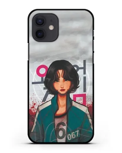 Чехол Игра в кальмара - Игрок 67 силиконовый для iPhone 12