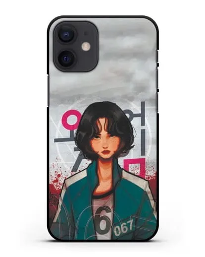 Чехол Игра в кальмара - Игрок 67 силиконовый для iPhone 12 mini