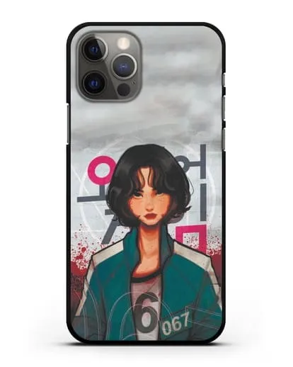 Чехол Игра в кальмара - Игрок 67 силиконовый для iPhone 12 Pro