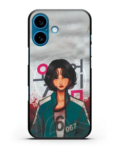 Чехол Игра в кальмара - Игрок 67 силиконовый для iPhone 16