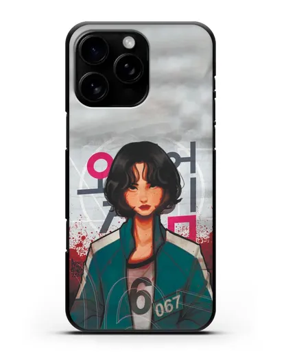 Чехол Игра в кальмара - Игрок 67 силиконовый для iPhone 16 Pro Max