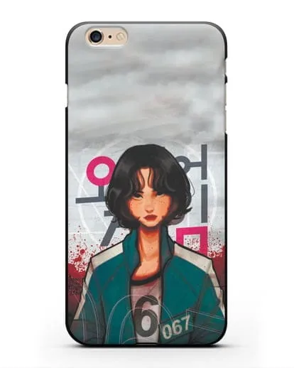 Чехол Игра в кальмара - Игрок 67 силиконовый для iPhone 6s Plus