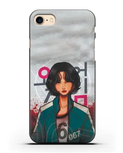 Чехол Игра в кальмара - Игрок 67 силиконовый для iPhone 7