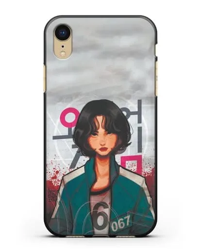 Чехол Игра в кальмара - Игрок 67 силиконовый для iPhone XR