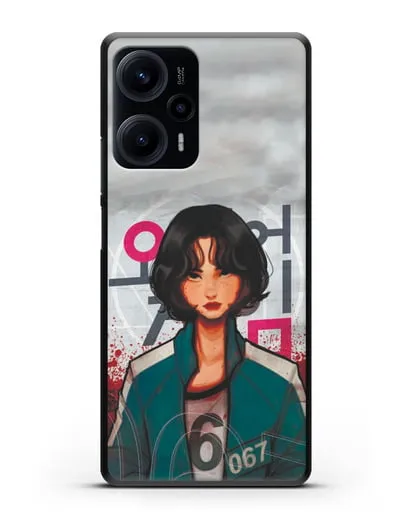 Чехол Игра в кальмара - Игрок 67 силиконовый для Xiaomi Poco F5