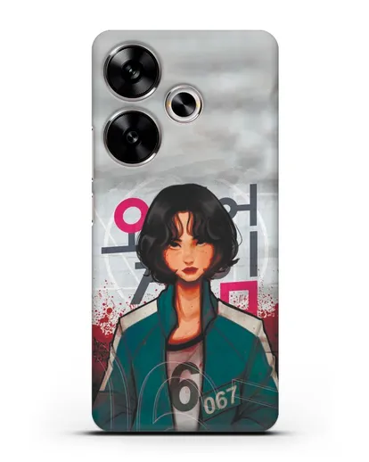 Чехол Игра в кальмара - Игрок 67 силиконовый для Xiaomi Poco F6