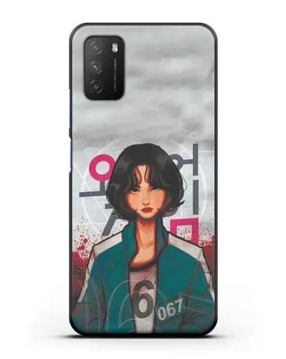 Чехол Игра в кальмара - Игрок 67 силиконовый для Xiaomi Poco M3