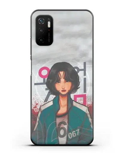 Чехол Игра в кальмара - Игрок 67 силиконовый для Xiaomi Poco M3 Pro