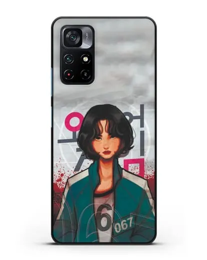 Чехол Игра в кальмара - Игрок 67 силиконовый для Xiaomi Poco M4 Pro 5G