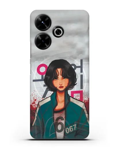 Чехол Игра в кальмара - Игрок 67 силиконовый для Xiaomi Poco M6