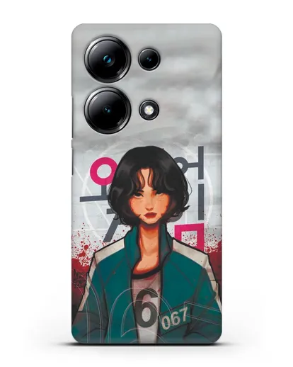 Чехол Игра в кальмара - Игрок 67 силиконовый для Xiaomi Poco M6 Pro