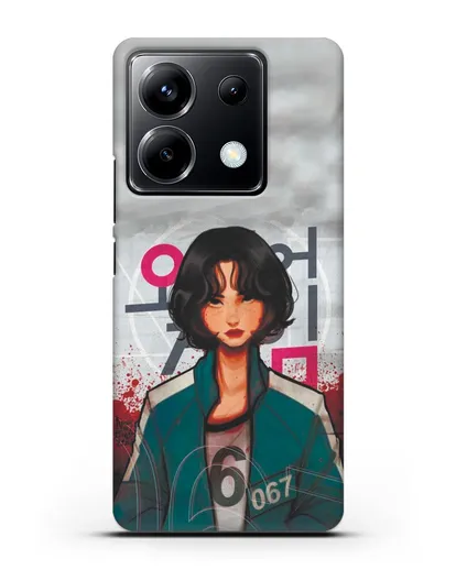 Чехол Игра в кальмара - Игрок 67 силиконовый для Xiaomi Poco X6