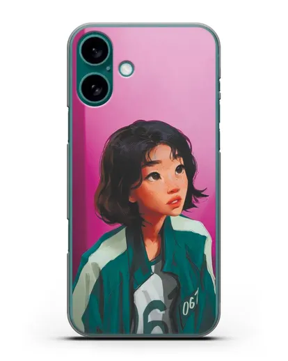 Чехол Игра в кальмара - Сэ Бёк силиконовый для iPhone 16 Plus