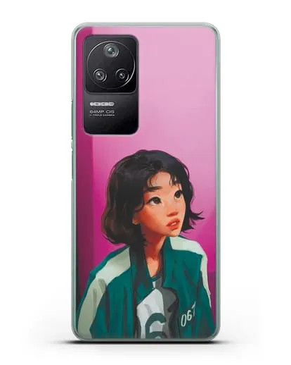 Чехол Игра в кальмара - Сэ Бёк силиконовый для Xiaomi Poco F4