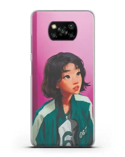 Чехол Игра в кальмара - Сэ Бёк силиконовый для Xiaomi Poco X3 Pro