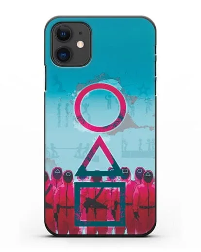 Чехол Игра в кальмара - Кальмар силиконовый для iPhone 11