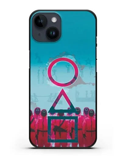 Чехол Игра в кальмара - Кальмар силиконовый для iPhone 14