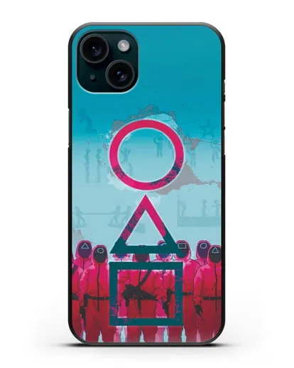 Чехол Игра в кальмара - Кальмар силиконовый для iPhone 15 Plus