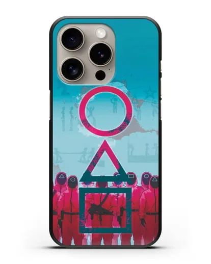 Чехол Игра в кальмара - Кальмар силиконовый для iPhone 15 Pro