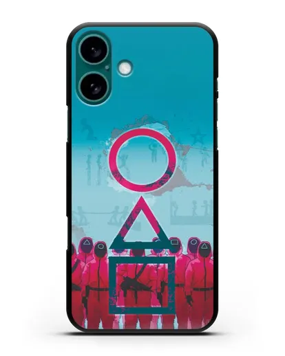 Чехол Игра в кальмара - Кальмар силиконовый для iPhone 16 Plus