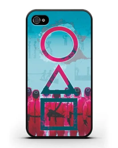 Чехол Игра в кальмара - Кальмар силиконовый для iPhone 4/4s