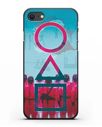 Чехол Игра в кальмара - Кальмар силиконовый для iPhone SE 2020