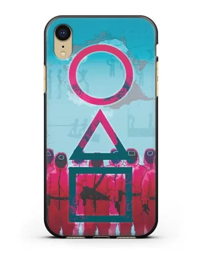 Чехол Игра в кальмара - Кальмар силиконовый для iPhone XR