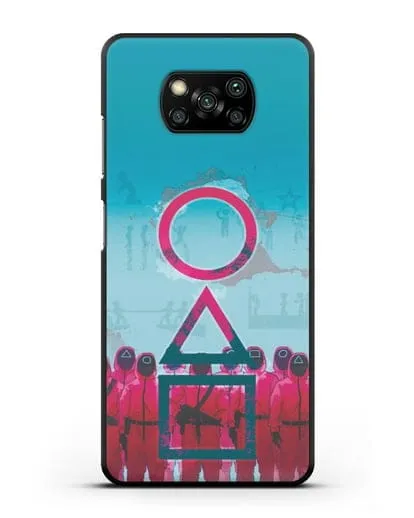 Чехол Игра в кальмара - Кальмар силиконовый для Xiaomi Poco X3 Pro