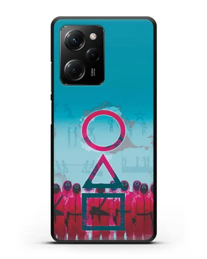 Чехол Игра в кальмара - Кальмар силиконовый для Xiaomi Poco X5 Pro