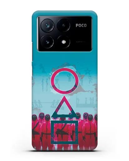 Чехол Игра в кальмара - Кальмар силиконовый для Xiaomi Poco X6 Pro