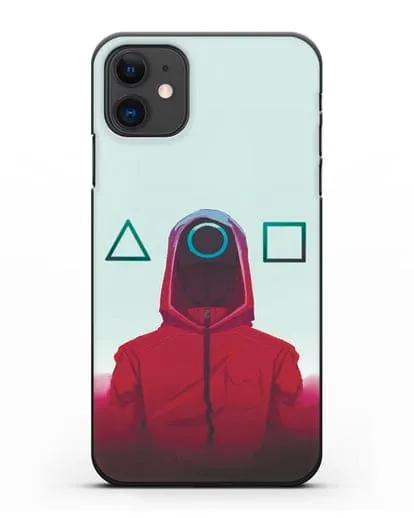 Чехол Игра в кальмара - Солдат круг силиконовый для iPhone 11