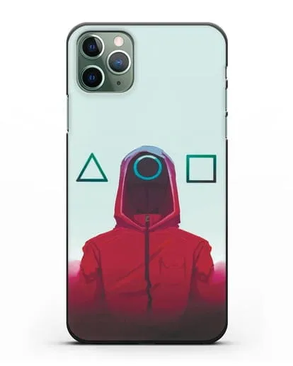 Чехол Игра в кальмара - Солдат круг силиконовый для iPhone 11 Pro Max