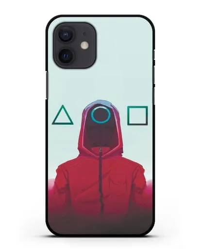 Чехол Игра в кальмара - Солдат круг силиконовый для iPhone 12