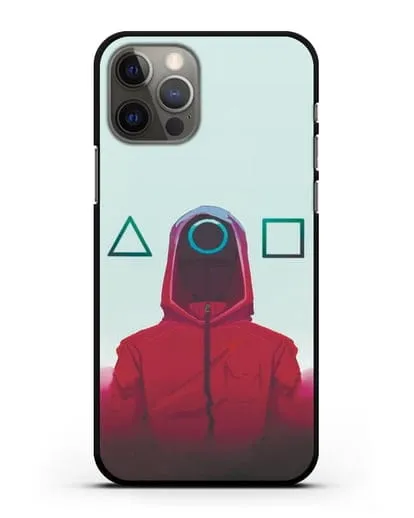 Чехол Игра в кальмара - Солдат круг силиконовый для iPhone 12 Pro