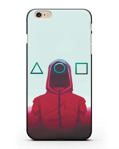 Чехол Игра в кальмара - Солдат круг силиконовый для iPhone 6s Plus