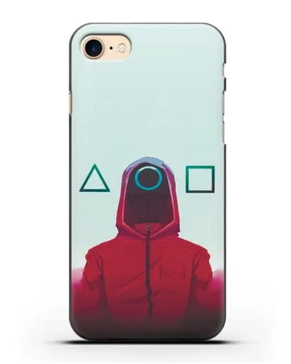 Чехол Игра в кальмара - Солдат круг силиконовый для iPhone 7