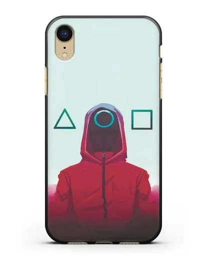 Чехол Игра в кальмара - Солдат круг силиконовый для iPhone XR