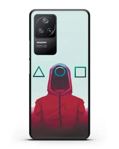 Чехол Игра в кальмара - Солдат круг силиконовый для Xiaomi Poco F4