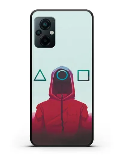 Чехол Игра в кальмара - Солдат круг силиконовый для Xiaomi Poco M5